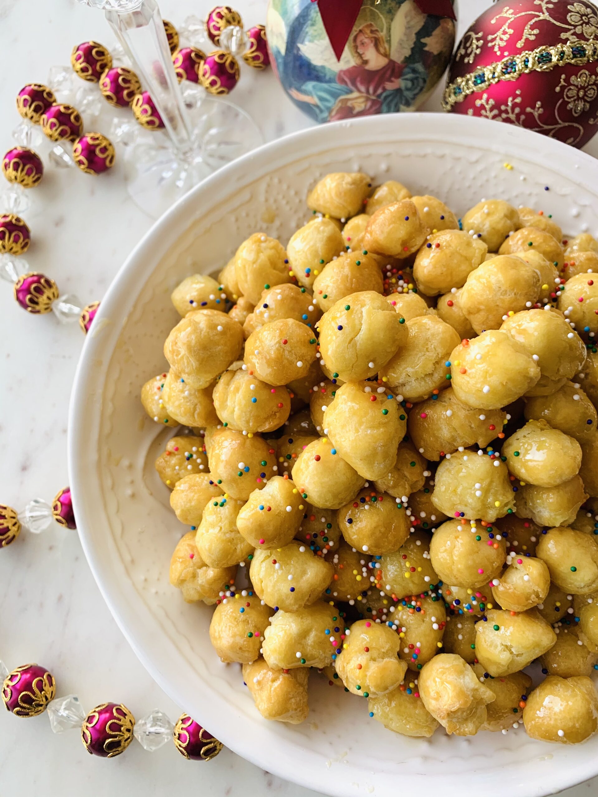 Struffoli Italian Honey Balls With Orange Blossom Honey - A Perfect Feast