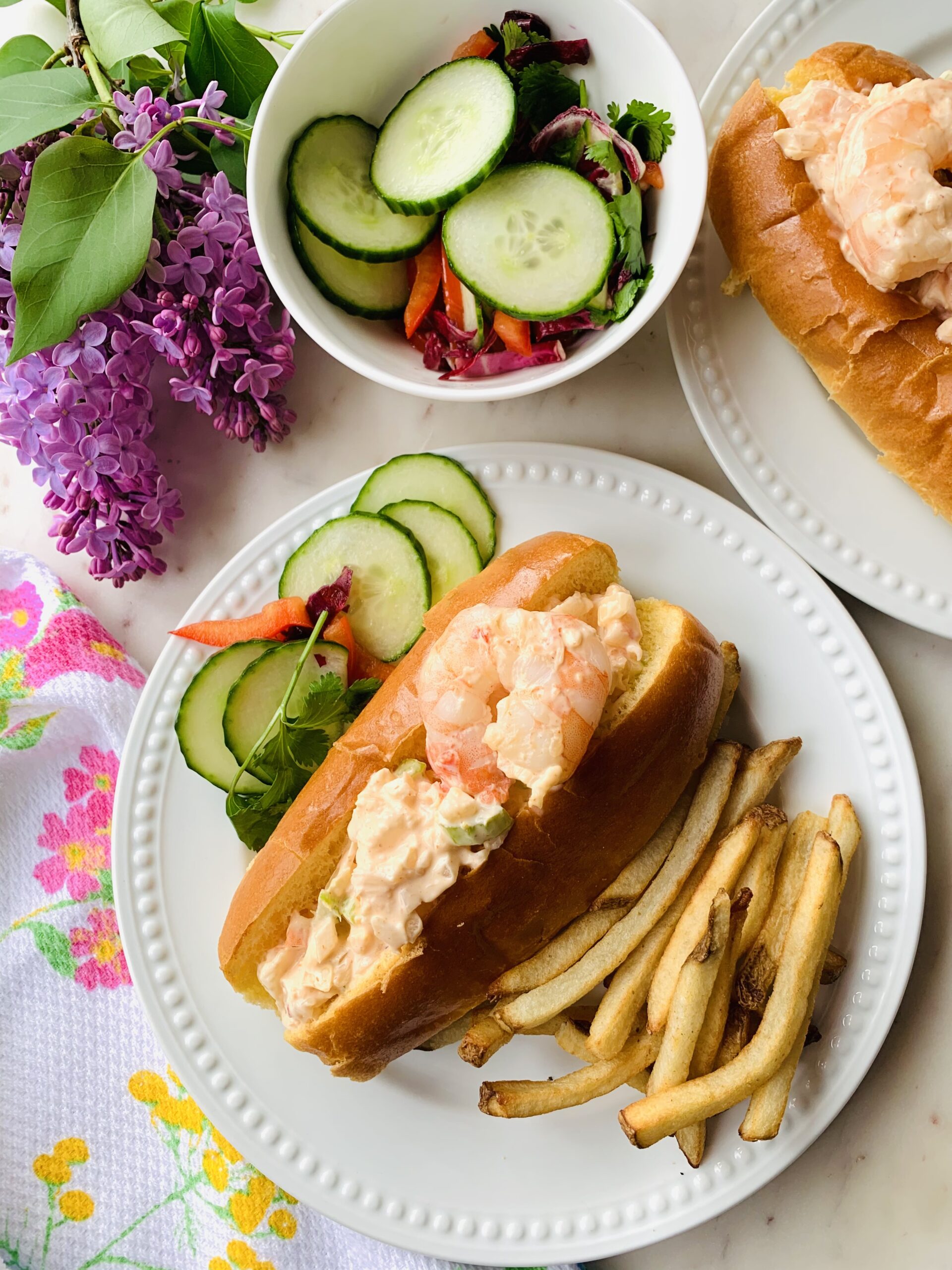 Shrimp Salad Rolls - Summer Shrimp Salad on Brioche Rolls