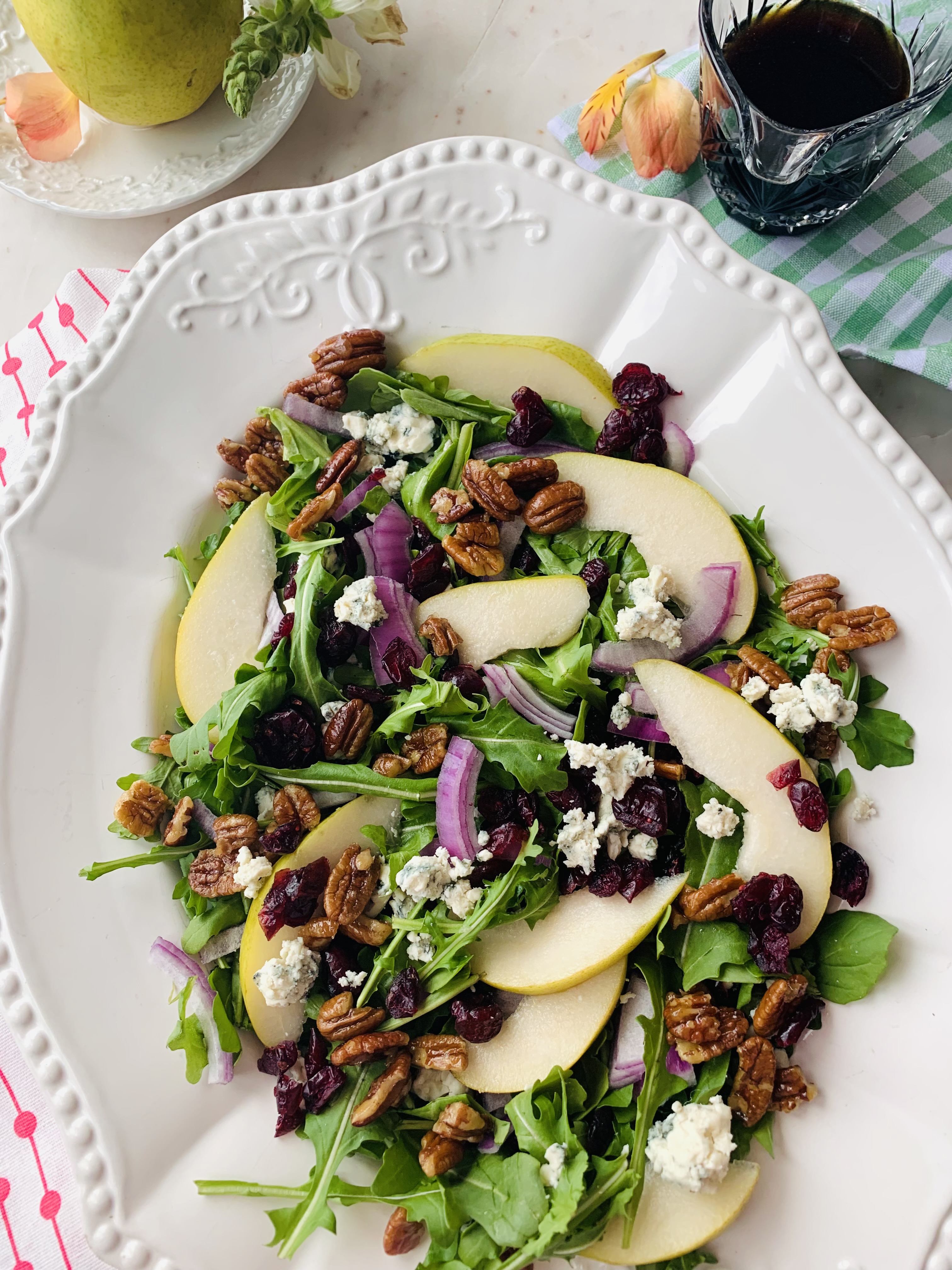 Pear And Blue Cheese Salad - A Perfect Feast